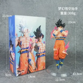 Dragon Ball Fantasy Goku Figure Raising Hand Black Hair