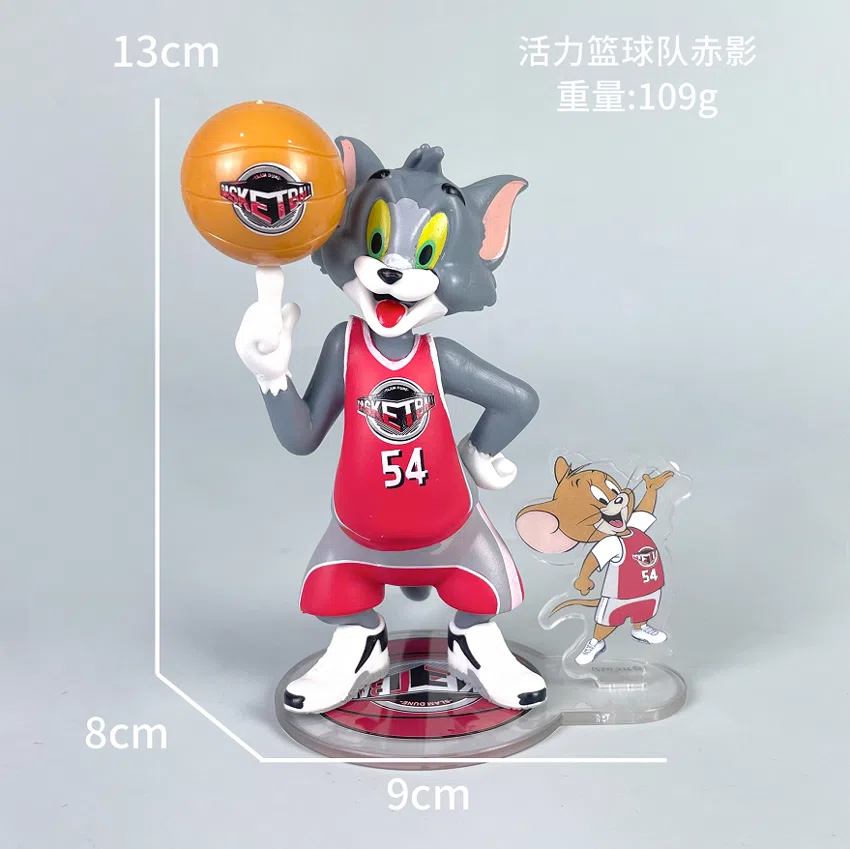 Tom and Jerry Figurines Energetic Basketball Team Red Shadow