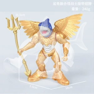 The Shanhai Jing figure shark fusion monster warrior version with wings