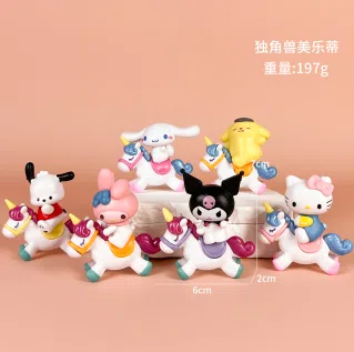 Sanrio Riding Melody 6 Unicorn Figures