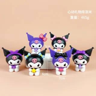 Sanrio Heartwarming Gift Kuromi Figure 6-piece Set