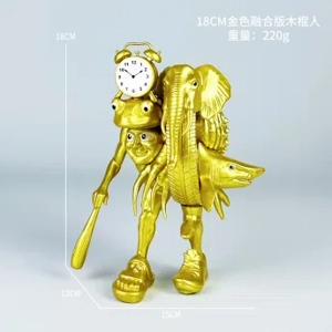 The golden fusion version of the wooden stick man of the mountains and seas