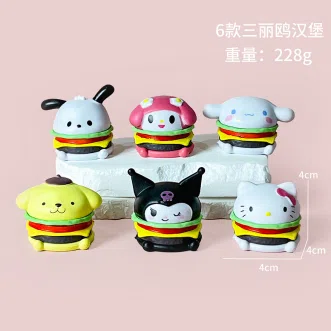 Sanrio Figure Hamburger Sanrio 6 Versions