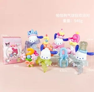 Sanrio Figurine Pochacco Balloon Carnival Party 4 Pieces