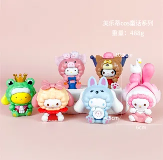 Sanrio Figurine My Melody Cosplay Fairy Tale Series 6 Pieces