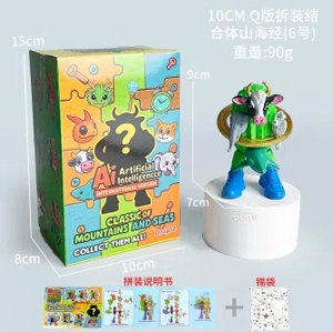 Shanhaijing figure Q version No. 6 disassembly and assembly combination