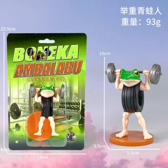 Shan Hai Jing Figurine Weightlifting Frog Person