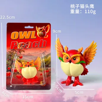 Shan Hai Jing Figurine Peach Owl