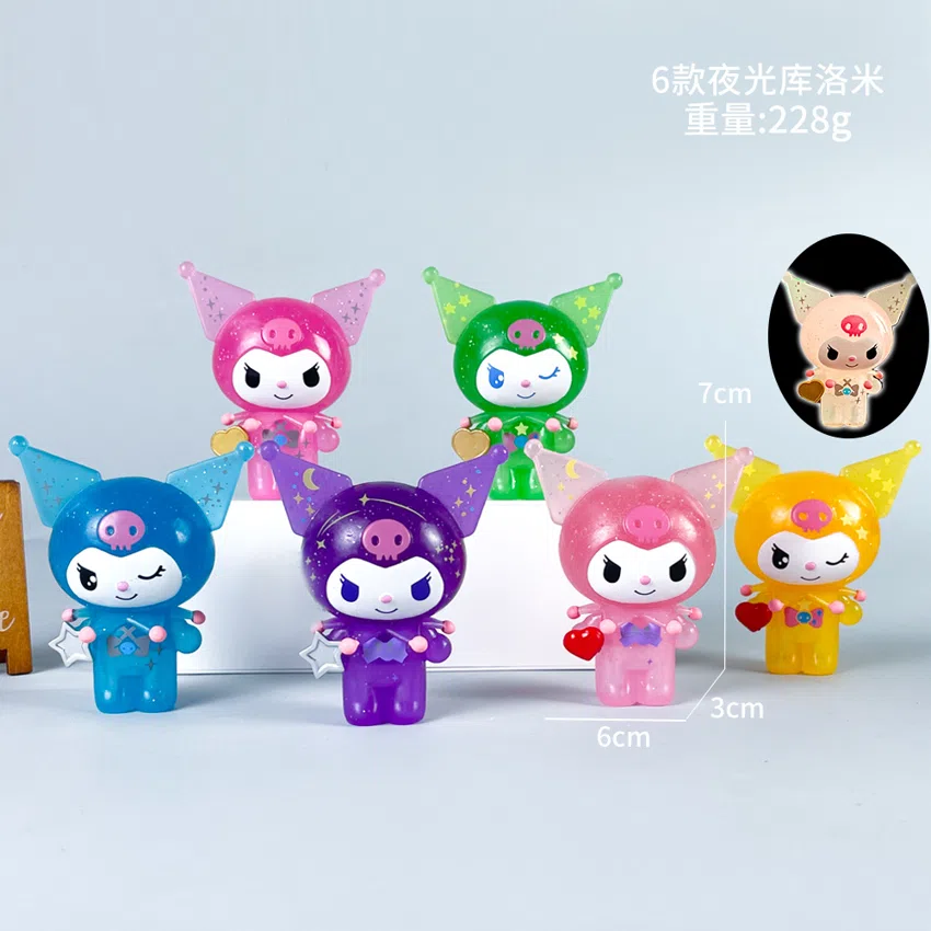 Sanrio Figurine Night Glow Kuromi 6 types