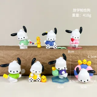 Sanrio 2nd Generation Pochacco Going to School Figures 7 Types
