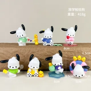 Sanrio 2nd Generation Pochacco Going to School Figures 7 Types