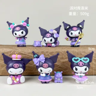 Sanrio birthday party Kuromi figure set of 6 pieces