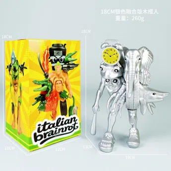 The Shanhai Jing figure silver fusion version of the wooden stick man