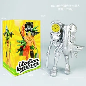 The Shanhai Jing figure silver fusion version of the wooden stick man