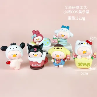Sanrio Figurine Standing Shark Cat 6 types