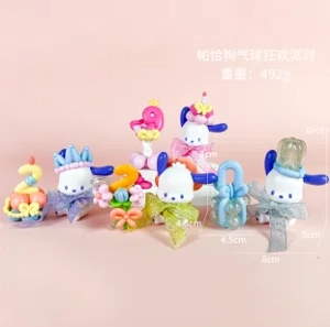Sanrio Figurine Pochacco Balloon Carnival Party 4 Pieces
