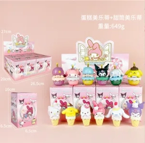 Sanrio Figurine Cake My Melody with Ice Cream Cone My Melody Set 12 Pieces