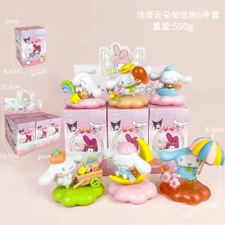 Sanrio figure scene cloud Pacha dog 6 models