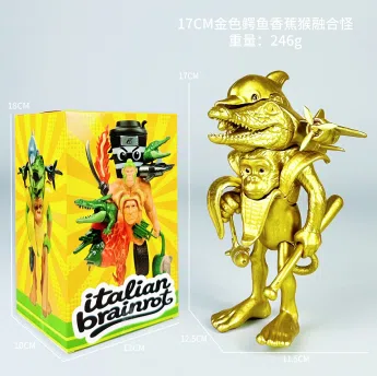 Mountain and sea classic figure golden crocodile banana monkey fusion monster