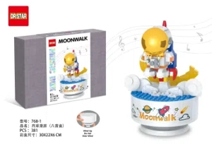 Small Particle Building Block Music Box - Lunar Adventure (381PCS)