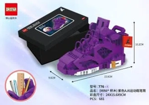 (MINI Building Blocks) Goddess Purple Sneakers Pencil Holder 681pcs