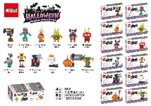 Halloween party building blocks