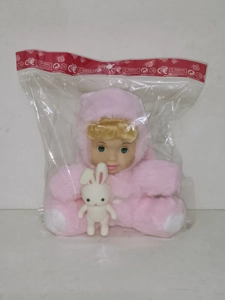 20cm plush with vinyl head and cotton-filled body with horse