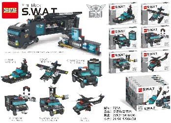 Small Particle Anti-Terror Special Police Building Blocks