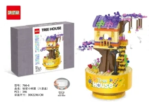 Small Particle Building Block Music Box - Secret Little Tree (346PCS)