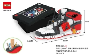 (MINI Building Blocks) Black Toe Sneakers Pencil Holder 474pcs
