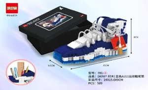 (MINI Building Blocks) Midnight Blue Sneakers Pencil Holder 589pcs