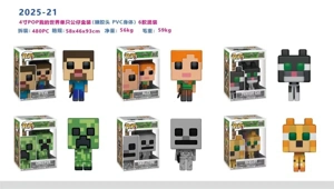 4-inch Vinyl Head Minecraft Single Boxed / 6 Mixed Styles