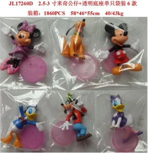 2.5-3 inch Mickey Mouse Figure Transparent Base OPP Bag