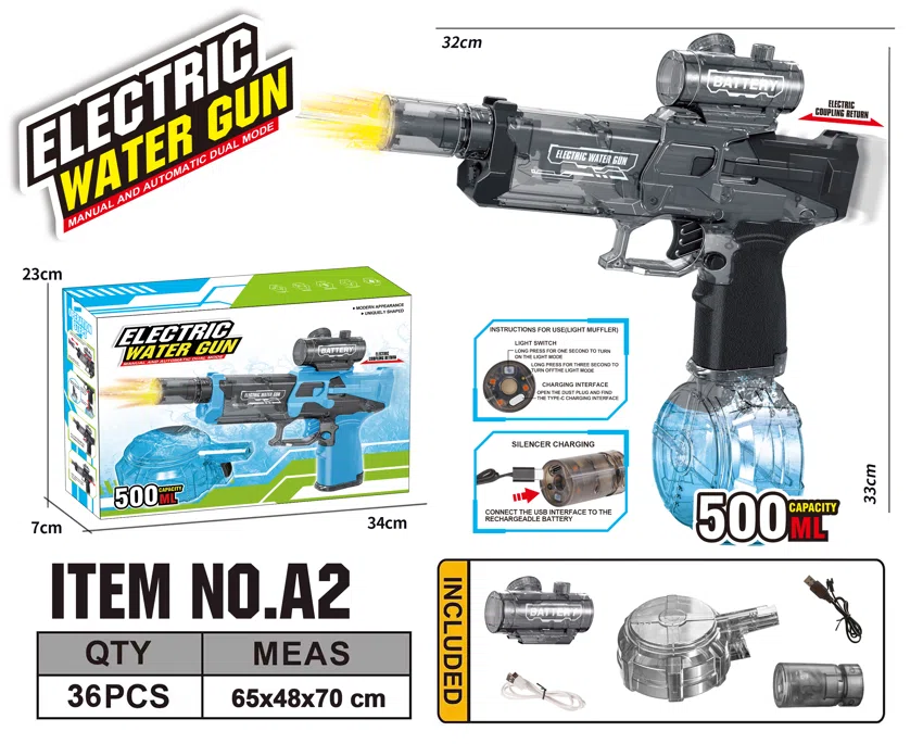 Firelight Ice Mouse Electric Water Gun (Water Capacity 500ML)