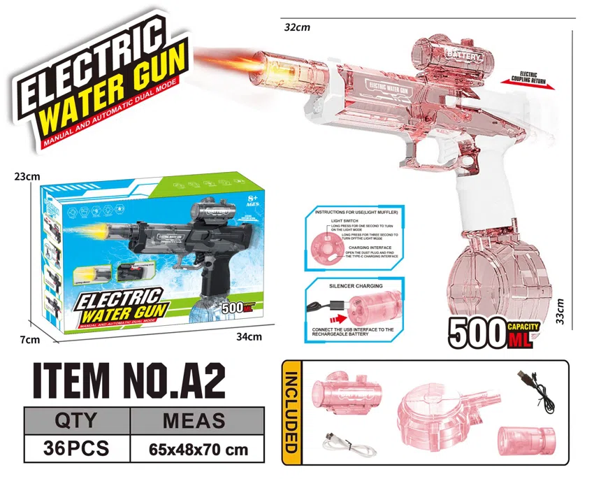 Firelight Ice Mouse Electric Water Gun (Water Capacity 500ML)
