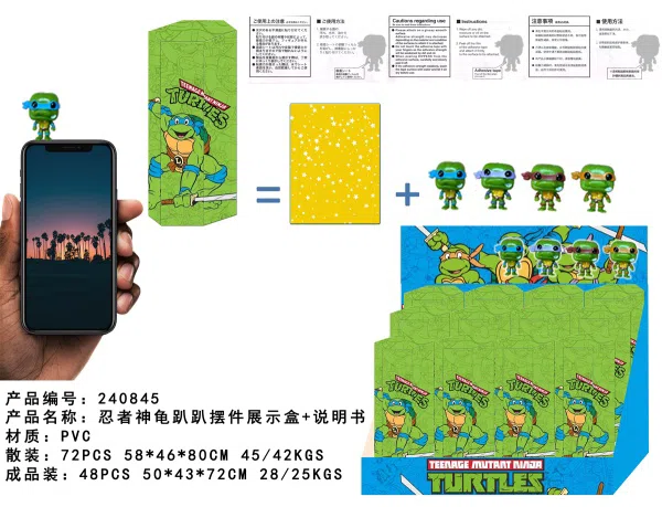 2.5 inch Teenage Mutant Ninja Turtles Ornament Display Box Instruction Manual