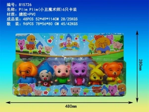 5 inch Plim Plim (clown magician) 6 pcs card