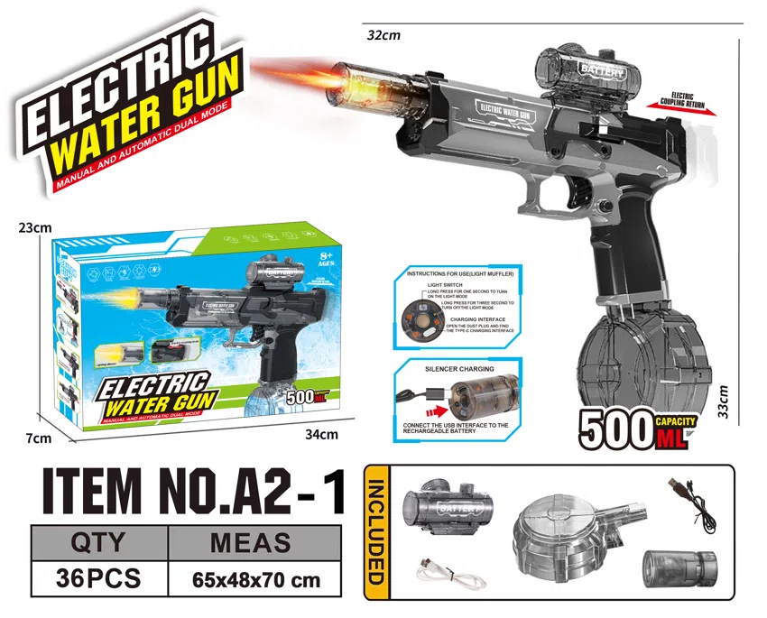 Firelight Ice Mouse Electric Water Gun (Water Capacity 500ML)