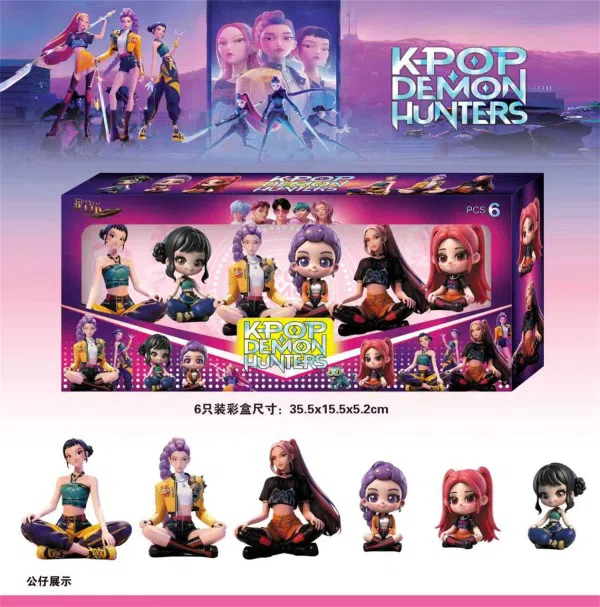 Seated girl group regular edition Q version 6 pcs box