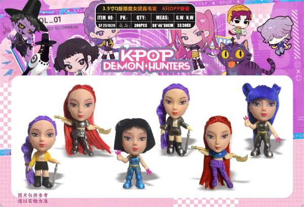3.5 inch Chibi Demon Hunting Girls Real Hair