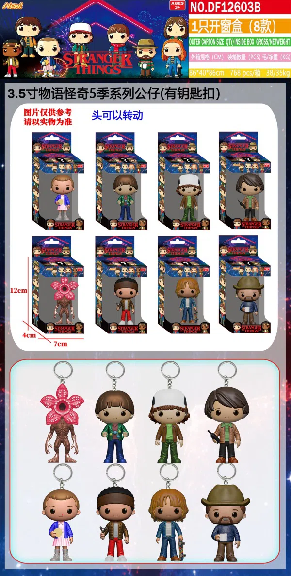 3.5-inch Stranger Things 1 Window Box (8 Variants) with Keychain