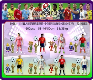 5-inch live-action football star single 3 accessories (mascot football trophy) plastic bag 8 types