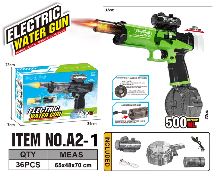 Flame Ice Mouse Electric Water Gun (Water Capacity 500ML)