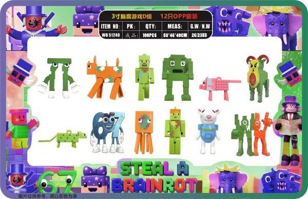 3-inch brain rot game group D