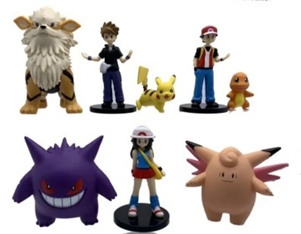 8 Types Pokémon Figurines