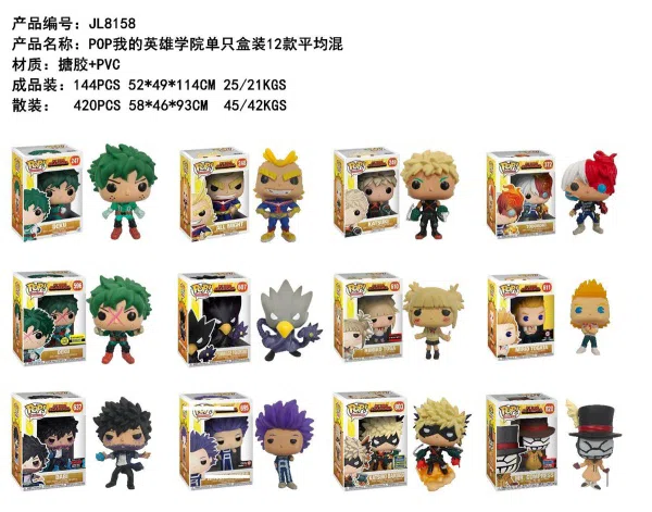 POP Hero Academia comes in a single box with 12 mixes