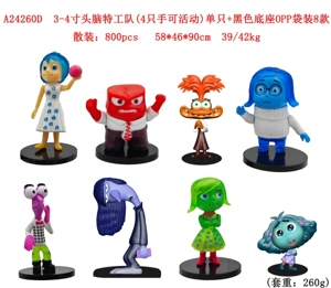 3-4 inch Mind Team (4 hands can move) single black base OPP bag 8 types