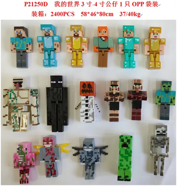 Minecraft 3 inch-4 inch doll 1 OPP bag