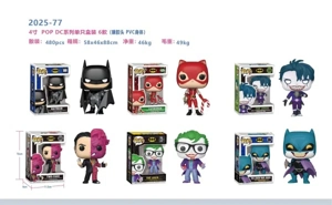 4-inch Soft Vinyl Head DC Figurine, single boxed / 6 styles mixed