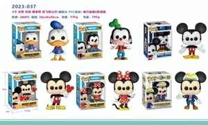 4 inch Mickey, Mickey, Goofy POP doll single box (enamel head, PVC body)